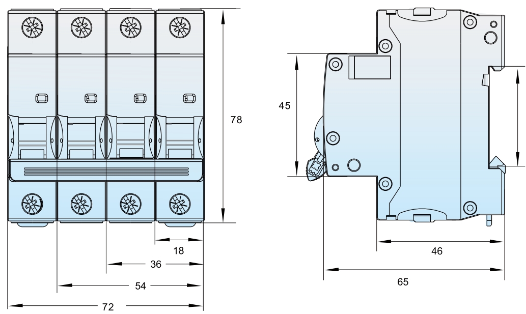 63a isolated miniature circuit breaker switches for household use