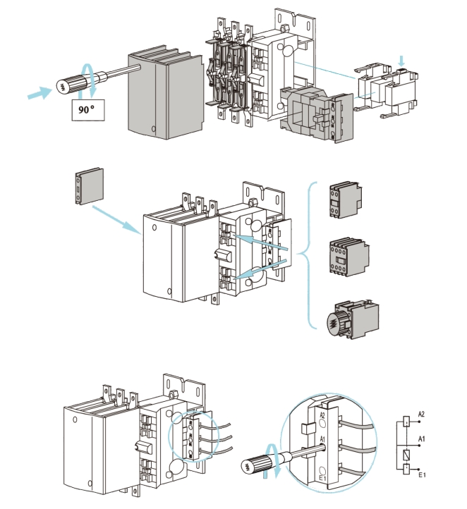 AC CJX2-F Contactor 115-800A